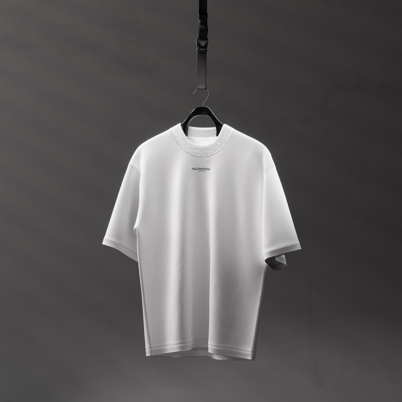 TRUE WHITE – weißes Oversized-T-Shirt mit TOLDTHETRUTH-Logo